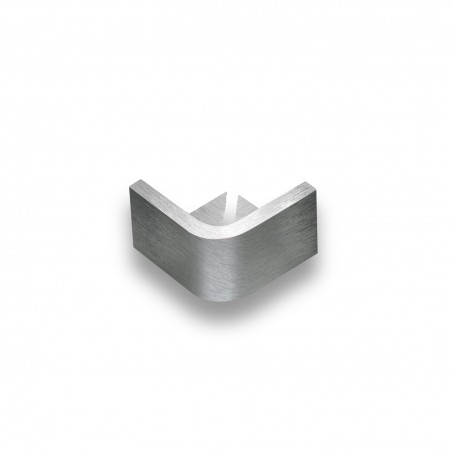 Angolo per profilo in alluminio ESA/EFA - Acciaio spazzolato -