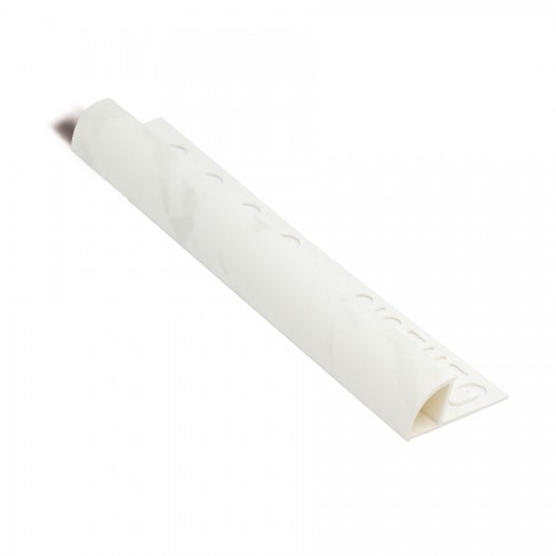 Profilo arrotondato in PVC - Bianco marmo